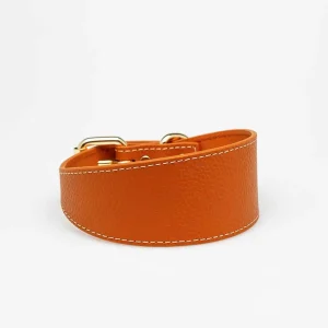 Haiwan Cognac Wide Leather Collar