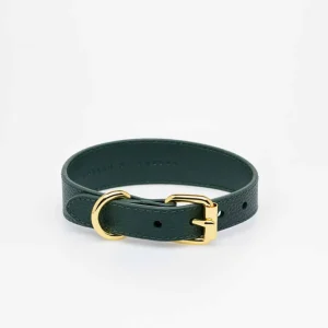 Haiwan Dark Green Thin Leather Collar