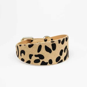 Haiwan Leopard Wide Leather Collar