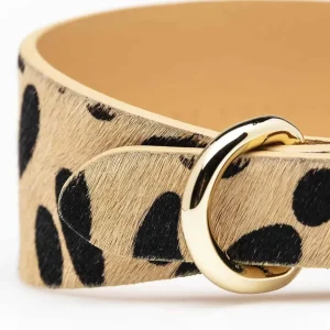 Haiwan Leopard Wide Leather Collar