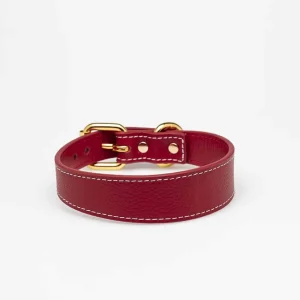 Haiwan Red Thin Leather Collar