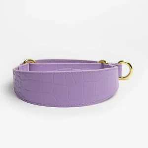 Haiwan Violet Croco Leather Martingale